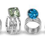 sterling silver; garnet, citrine, green amethyst, blue topaz, amethyst, white topaz PASH Jewellery Design, Gillian E. Batcher