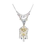 18K yellow gold, 18K palladium white gold, sapphires, quartz PASH Jewellery Design, Gillian E. Batcher