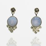 14k palladium white gold, sterling silver, druzy quartz, diamonds PASH Jewellery Design, Gillian E. Batcher