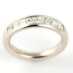 14K nickle white gold, princess cut diamonds PASH Jewellery Design, Gillian E. Batcher