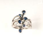 14K palladium white gold, sapphires PASH Jewellery Design, Gillian E. Batcher