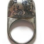 mokume gane (8 layer- sterling silver, shakudo) PASH Jewellery Design, Gillian E. Batcher