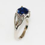14K palladium white gold, diamonds, sapphire PASH Jewellery Design, Gillian E. Batcher