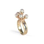 14K yellow gold, pearls, sapphires, diamonds PASH Jewellery Design, Gillian E. Batcher