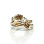 10K yellow gold, white sapphire, citrine PASH Jewellery Design, Gillian E. Batcher
