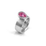sterling silver, pink cubic zirconia PASH Jewellery Design, Gillian E. Batcher