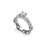 14K palladium white gold, diamond, pink sapphires PASH Jewellery Design, Gillian E. Batcher